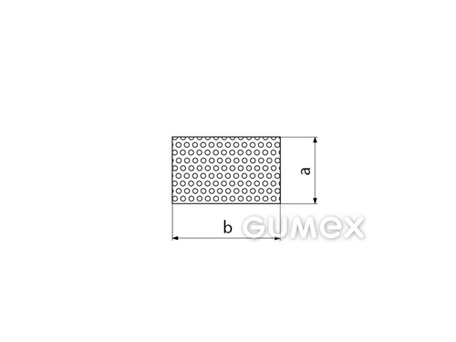 Silikonový mikroporézní profil obdélníkový, 3x10mm, hustota 250kg/m3, -60°C/+200°C, bílý